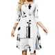 thumbnail image 1 of Vestido de golf con escote cuadrado, dulce vestido de verano para mujer, elegante vestido con estampado de cuello halter, Eat Sleep Golf Repeat Golf, esqueleto humano, divertido golf, 1 of 6