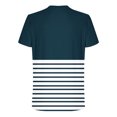 thumbnail image 3 of Big & Tall T-Shirts for Men M-5X Plus Size Short Sleeve Crewneck Tees Tops Mens Casual Stripe Printed Pullover Drop Shoulder Tshirts Shirts, 3 of 5