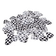 thumbnail image 1 of 100 Uds. Parches en forma de corazón para planchar en rejillas blancas y negras, parches de apliques bordados DIY para bolsas de ropa, 1 of 12