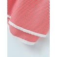 thumbnail image 5 of Women Summer Fashion Sweet Lace Plaid Print Mini Dress Cute V-neck Sexy Slim Backless Chic Straped Dresses-as1-M(US2), 5 of 5