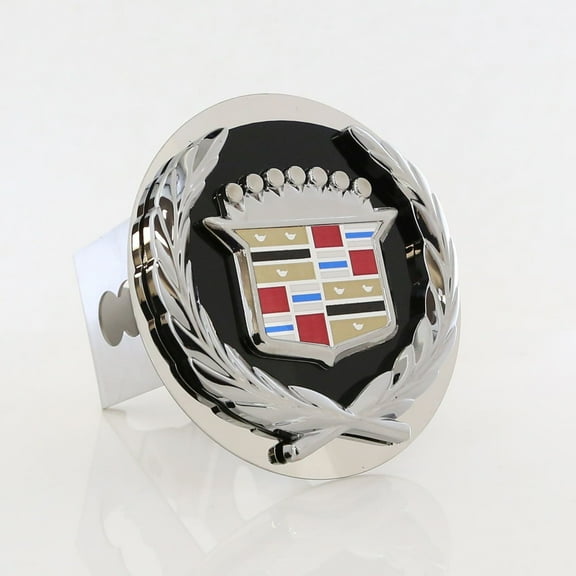 Au-TOMOTIVE GOLD Cadillac Black/Chrome Trailer Hitch Plug