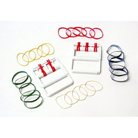 Fabrication Enterprises 10-1865 Cando Latex Free Rubber-Band Hand Exerciser With 25 Bands