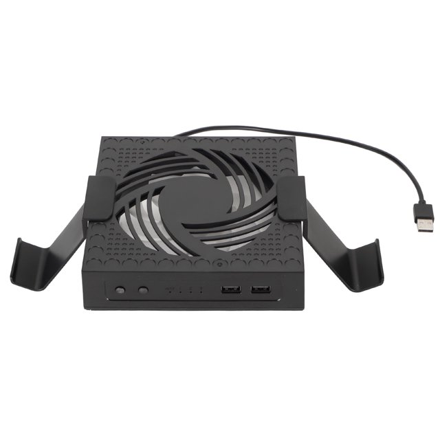 Ventilador de refrigeración a prueba de polvo para Xbox Series X 2000 RPM 13 modos de iluminación RGB Sistema de refrigeración con ventilador Auriculares con control remoto almacenables