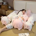 thumbnail image 3 of Muñeco de peluche de oveja rosa suave para niños, juguete de peluche de oveja tumbada, Animal de Anime, almohada de abrazo, decoración de habitación, regalo de cumpleaños de Navidad, 3 of 4