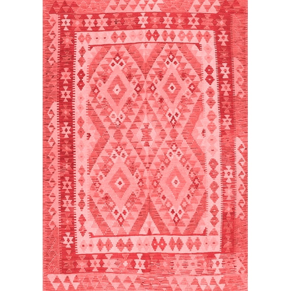 Ahgly Company Indoor Rectangle Southwestern Red Country Area Rugs, 8' x 10'