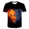 thumbnail image 1 of Flame 2023 nuevas camisetas de moda ropa de verano ropa informal de dibujos animados para niños camisetas de manga corta con cuello redondo 1-14 años Old6T Gao Jinjia LED, 1 of 2