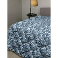thumbnail image 2 of Kitten Down Alternative Comforter, Cartoon Pattern of Smiling Happy Kawaii Like Cats and Fish Bones Repetition, Microfiber Quilt for All Season, 5 Sizes, Teal Orange Black, by Ambesonne, 2 of 3