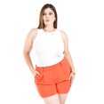 thumbnail image 4 of Short de vestir con pinzas Roman Fashion/ Tallas Extras, 31404 (Naranja) naranja 36, 4 of 6
