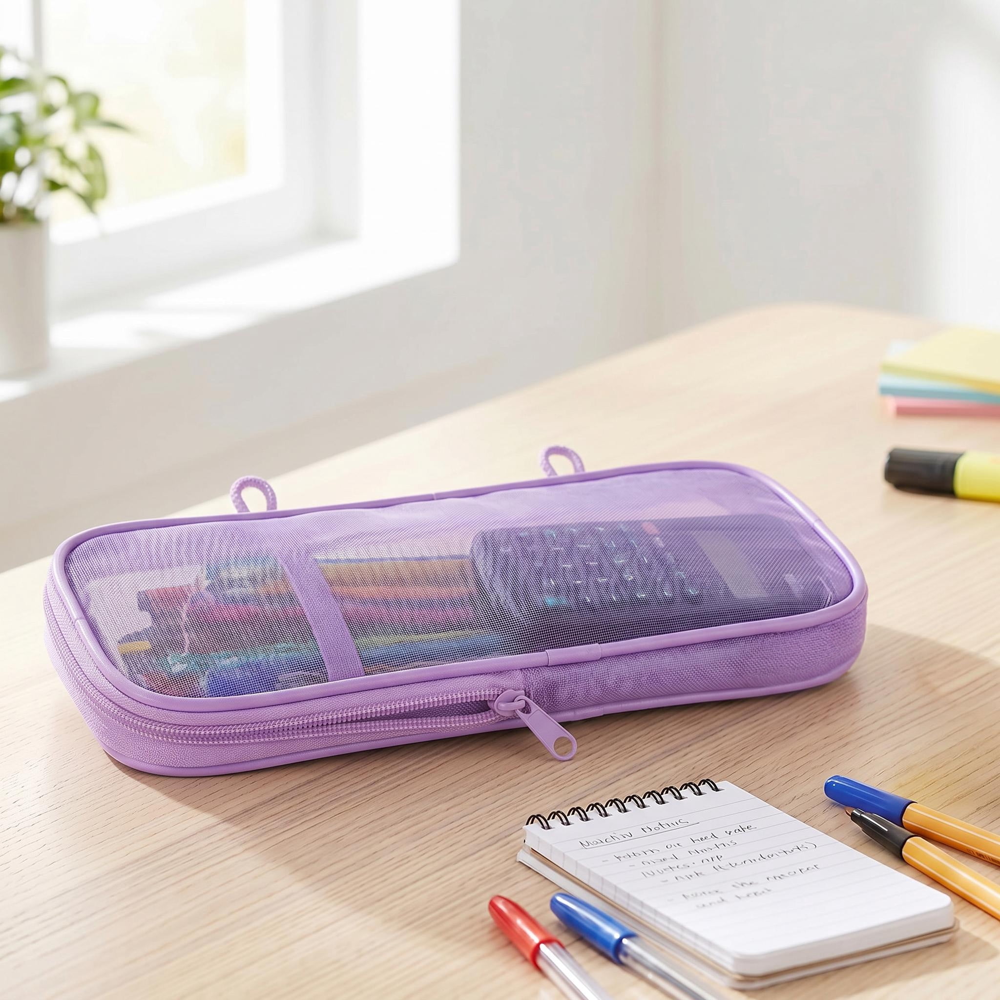 Pen+Gear Mesh Pencil Pouch, Lavender