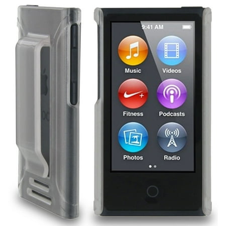 CLEAR FROST HARD CASE COVER WITH BELT CLIP HOLSTER FOR APPLE iPOD NANO 7 7th 8th GEN (Best Ipod Nano Case)