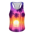 thumbnail image 4 of Gifts for Men! Titcea Tank Tops Men Palm Tree Printed Round Neck Sleeveless Thin Strap Leakage Back Shirts Hawaiian Beach Holiday T Shirts Summer Casual Tank Top, 4 of 4