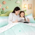 thumbnail image 4 of meiyoeat Minimalist Sequin Print Full Size Comforter Sets,Cute Stars Pattern Bedding Comforter Set For Girls,Reversible,3pcs,1 Comforter and 2 Pillowcases, 4 of 7