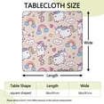 thumbnail image 2 of Cute Unicorn Rainbow Cloud Pattern Square Fitted Tablecloth with Elastic Edge,Square Table Cover,Washable Elastic Table Cover for Home Kitchen Party Decor 36"x36", 2 of 6