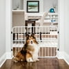 Carlson Pet Products Tuffy Metal Expandable Pet Gate, Includes Small Pet Door, 24" H x 42" L Inch, White