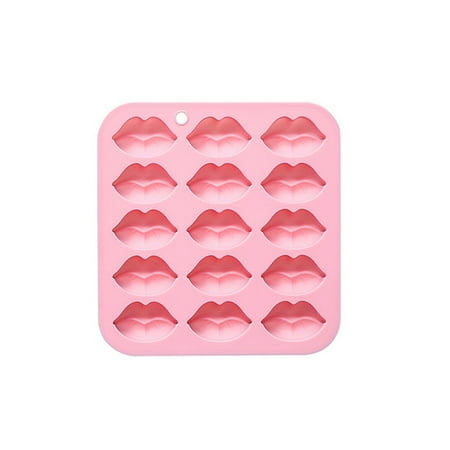 

Michellecmm Valentines Chocolate Mold Cute Lip Shape Silicone Candy Mold Baking Tools for Jelly Paste Fondant Food Decoration
