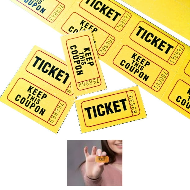 Download 1000 Pc 50/50 Double Stub Raffle Tickets Split Coupon Entry Fair Party Yellow 2" - Walmart.com ...