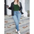 thumbnail image 5 of Weardear Plus Size Tops for Women Scoop Neck Long Sleeve Tight T Shirts Casual Basic Tunic Tops, 5 of 6