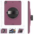 thumbnail image 2 of SaniMore for iPad 10.2" (9th/8th/7th Generation, 2021/2020/2019) Case, 3 Layers Multi-Functional Cover with 360° Rotation Hand Strap & Kickstand Pencil Holder Full Body Protective Shell, Winered, 2 of 7
