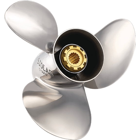 Solas Mercury 1431-135-15 New Saturn, Stainless Steel 3-Blade Propeller