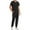 Black, variant on Miqool Scrubs Set for Men — Classic V-Neck Stretch Top & Jogger Scrub Pants, Yoga Waistband, 8 Pockets