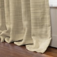 thumbnail image 5 of TWOPAGES Kyla Collection Room Darkening Lined Faux Linen Pinch Pleated Curtain, 40"x96", 1 Panel, Flax, 5 of 6