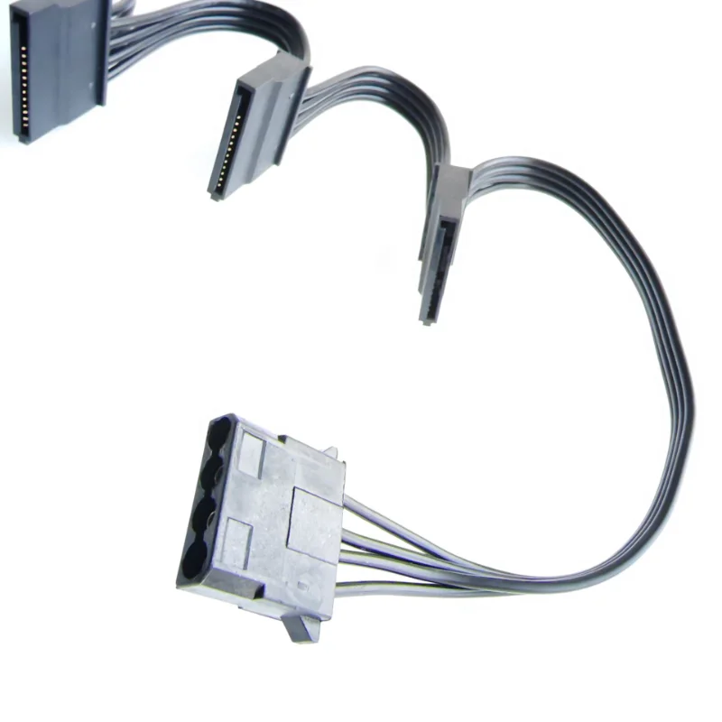 Computer IDE Molex 4Pin To 5 X 15Pin Power SATA Socket Connector Jack Cable For DVD Hard Drive HDD SSD Hard Disk 18AWG