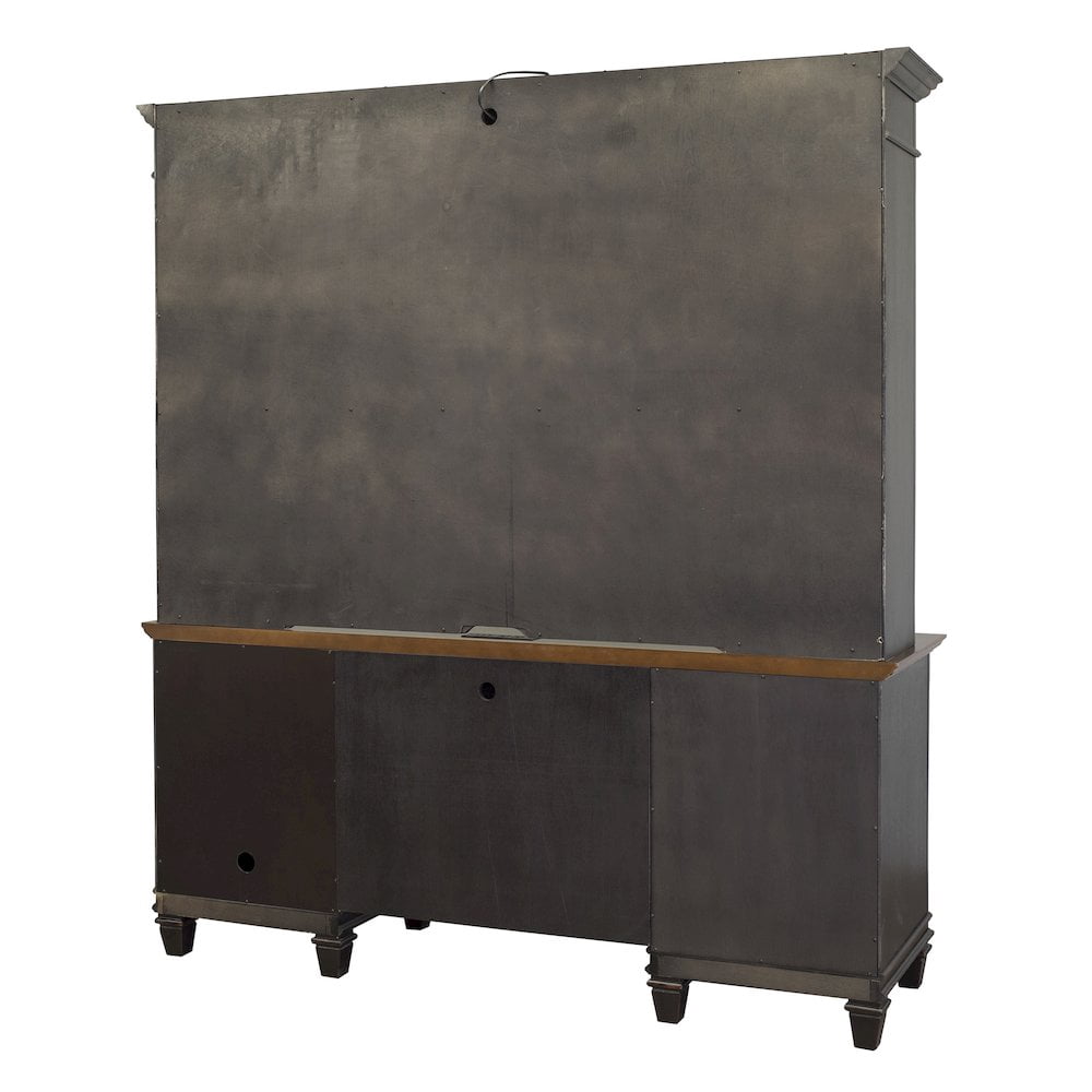 Martin Furniture Hartford Wood Credenza Office Desk Writing Table Black