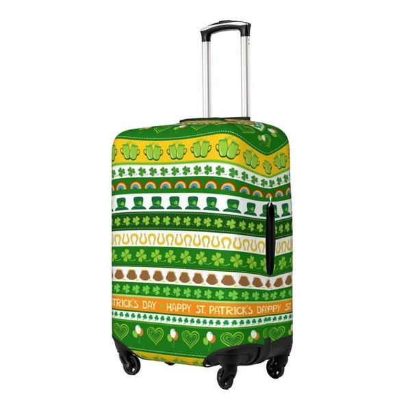 Balery St. Patrick's day in green colors Funda de equipaje, fundas para maletas, elástica, lavable, protector de maletas, compatible con maletas de 18 a 32 pulgadas-X-Large
