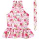 thumbnail image 1 of Conjunto de arnés y correa para vestido de perro pequeño, lindos vestidos de princesa para cumpleaños, vestidos para perros con estampado de frutas suaves, vestidos para cachorros, ropa para perros, 1 of 7