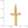 thumbnail image 2 of Pendentif Croix Latine Polie en Or Jaune 14K, 2 of 2
