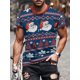 thumbnail image 3 of Camiseta con estampado gráfico de Papá Noel para hombre, camisetas navideñas con cuello redondo, camisetas divertidas de manga corta, camiseta de gimnasio de gran tamaño, ropa de moda para hombre, 3 of 5