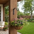 thumbnail image 4 of Beautynvta S Shaped Plant Hanging Bracket Hooks, Heavy Duty Metal Wall Mount Flower Pot Hanger, Rustproof Decorative Garden Hook for Outdoor Indoor Planters, 4 of 7