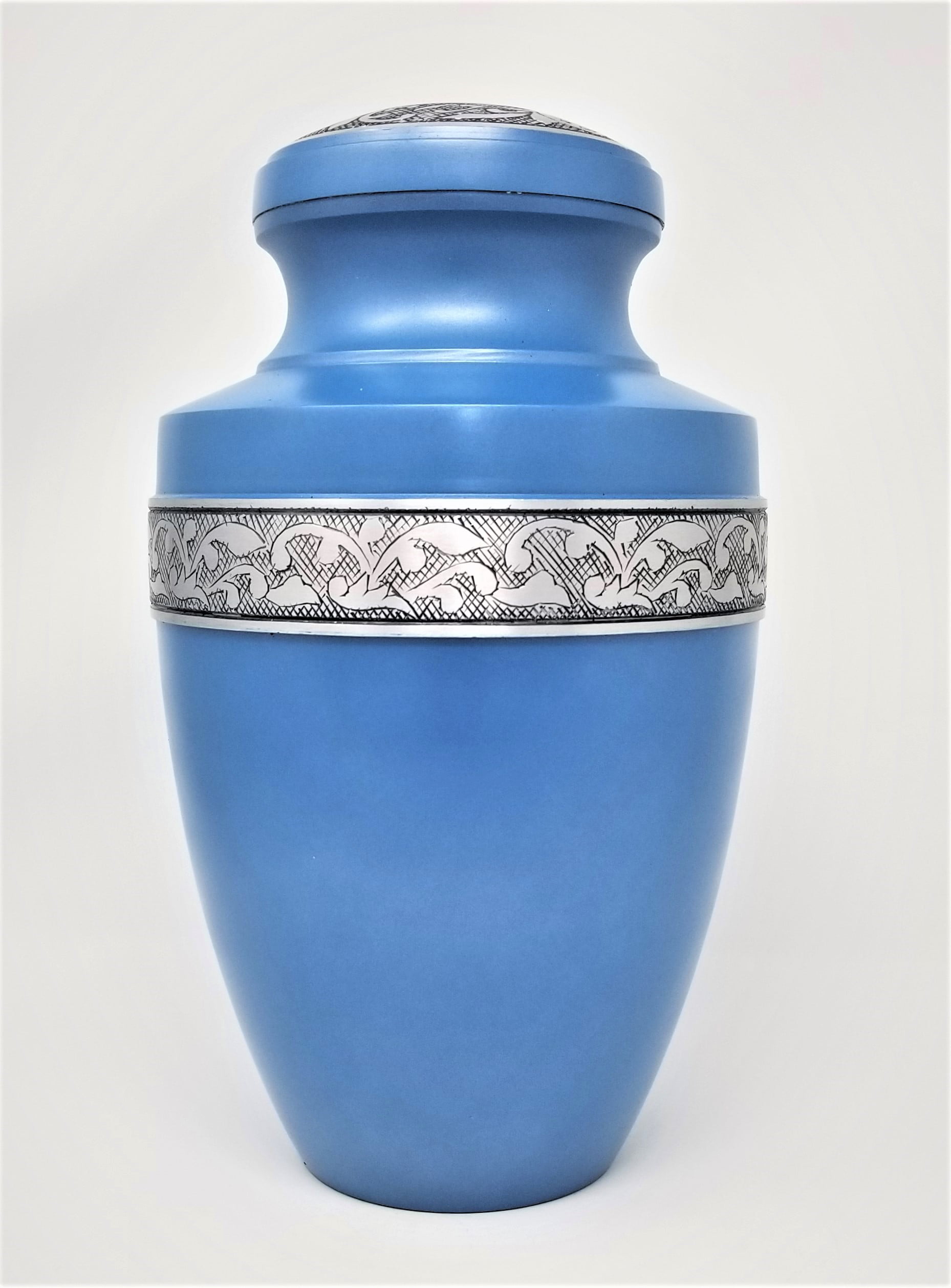 Fibreglass Cremation Urn for Ashes Colour Blue Memorial Large Funeral Vase 