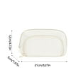 thumbnail image 3 of Crisp White Water-Resistant Stationery Organizer Pouch With Protective Material & Independent Sections for Professional Campus Essentials, 3 of 6