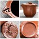 thumbnail image 4 of 200ml Authentic Purple Clay Teapot Gaiwan Anti-Hot Tea Set Orange&Red, 4 of 5