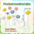 thumbnail image 6 of MODANU 20 Pcs Daisy Flower Garden Stakes Decor Mother's Day Fabric Daisy Flower, Hand Forged Plant Pick Water Proof Flower Stick Décor for Patio, Lawn, Yard Decorations, 6 of 6