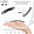 thumbnail image 2 of Camila Paris AD819 French Hair Barrette Clip for Girls, Black, Automatic Metal Clasp Strong Hold Grip Hair Clips for Women, No Slip and Durable Styling Girls Hair Accessories, Made in France, 2 of 24