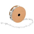 thumbnail image 3 of Raindrops White Plush Pom Pom Ribbons for Wrapping, Party Decor, Craft Projects, Holiday Presents and Decorations, 3 of 8