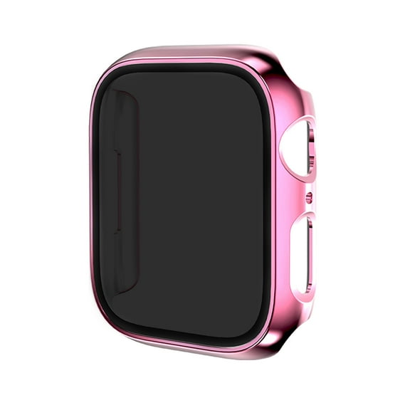 Allytechgroup Hard PC Case Compatible for Apple Watch Series 6/5/4/SE 40mm, [Privacy Screen Protector] Ultra-Thin Overall Shockproof Protective Cover for iWatch Series 6/5/4/SE 40mm, Pink