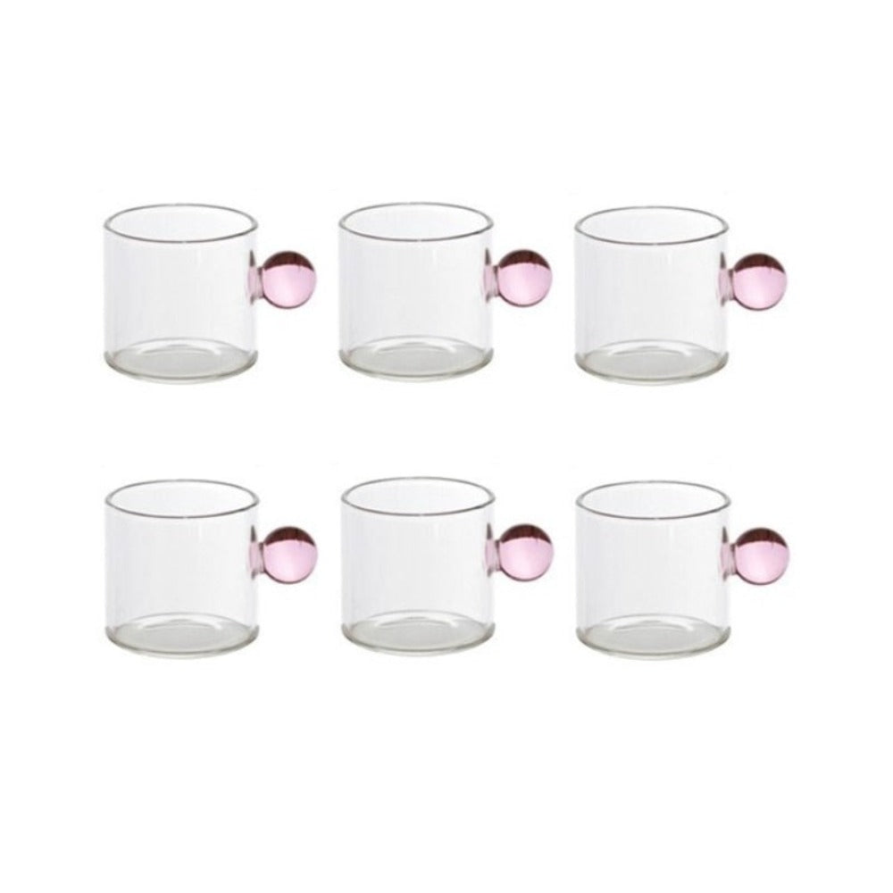 Heat Resistant Glass 6PC Nordic Style Home Coffee Tea Cup Drinkware