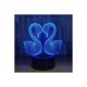 thumbnail image 5 of Luz Nocturna LED 3D de Cisnes Dobles con 7 Colores Diferentes, 5 of 5