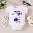 thumbnail image 2 of CAICJ98 Baby Boy Romper 4th of July Outfits USA Flag One-piece Jumpsuit Shorts Infant Newborn Independence Day Clothes (Dark Blue,3-6 Months), 2 of 4