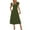 Army Green, variant on Mgmyaa Women's Summer Dress A-Line Tea-Length V-Neck Short Flutter Sleeve Dress Ruffle Midi Dress Beach Sundress