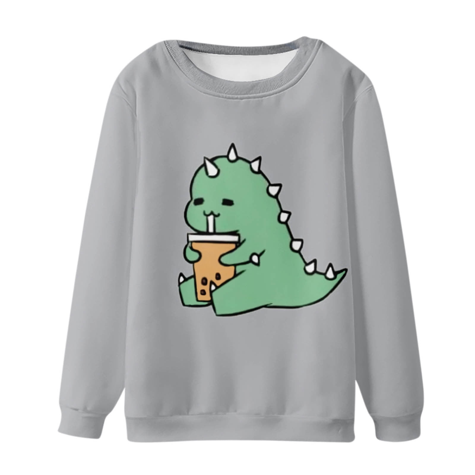 jovati Sweater for Men Fashion Men Casual Fashion Round Neck Sweater Dinosaur 3D Print Pullover Long Sleeve Tops Walmart