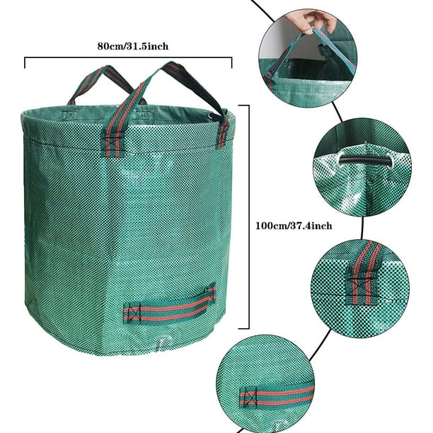 3 Pack 500L Garden Bags Heavy Duty Garden Waste Bags Garden