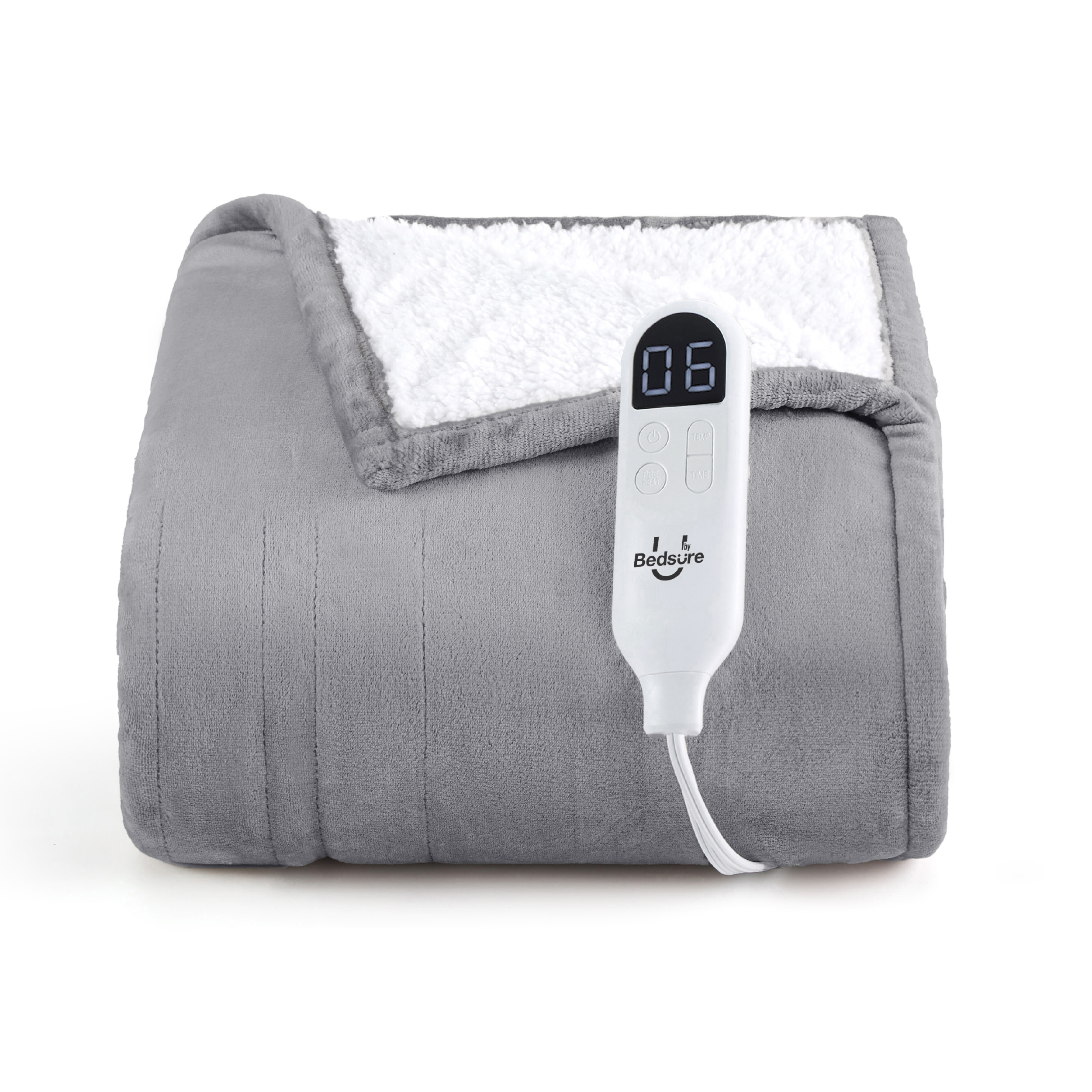 U by Bedsure Heated Blanket Throw, 50x60 Inch, Gray photo 8