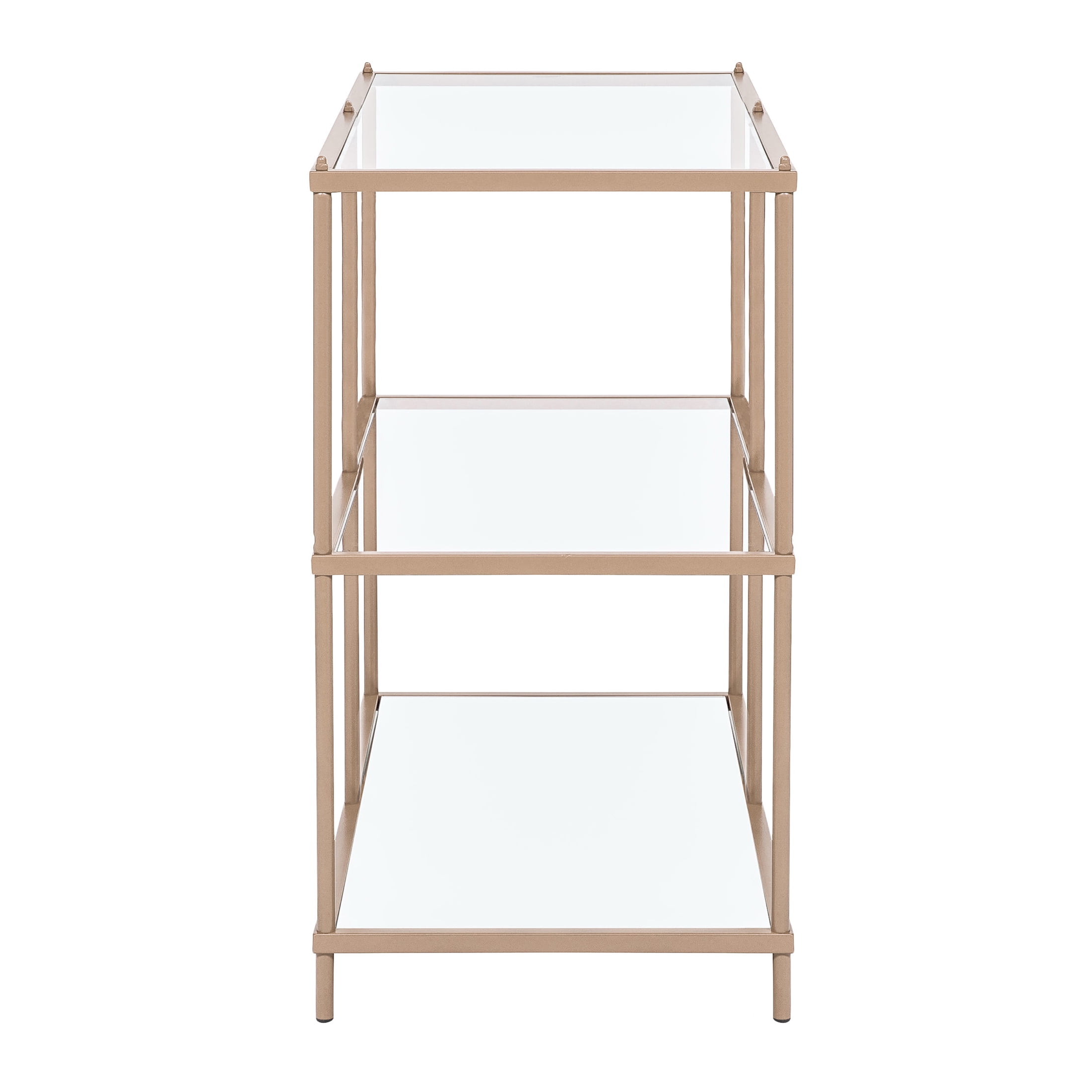 Furniture of America Tenne Glass Top Console Table, Champagne