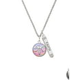 thumbnail image 2 of Delight Jewelry Silvertone Domed Multi Color DA Silvertone Believe Faith Prayer Hope Bar Charm Necklace, 23", 2 of 4