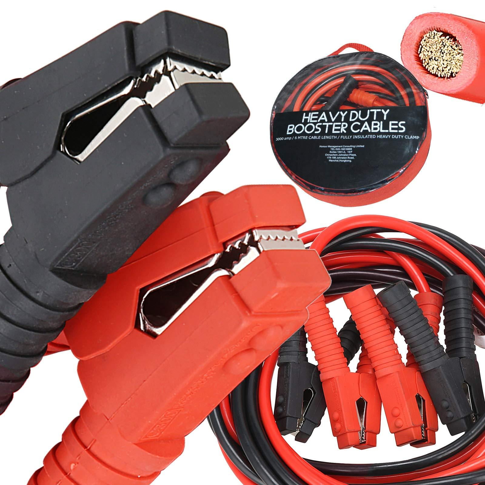 Voilamart Auto Jumper Cables 2/0 Gauge 3000AMP 20Ft w/Carry Bag