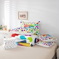 thumbnail image 6 of Homewish Colorful Ribbon Bow 7-Piece Twin Bedding Sets for Children Teens Girls,Abstract Leopard Print Bedding Comforter Set,Dreamy Princess Breathable Sheet Sets,Breathable Home Decor,Reversible, 6 of 8
